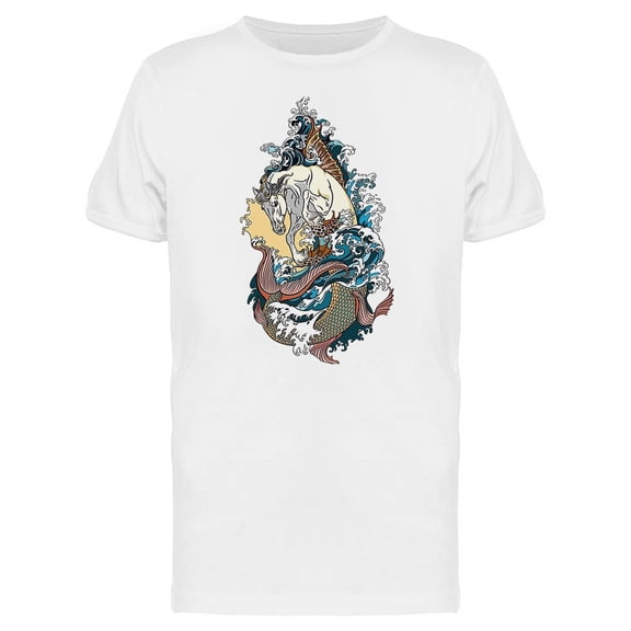 Mythological Hippocampus T-Shirt Men -Image by Shutterstock, Male Medium