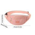 thumbnail image 3 of mfyjkho Riñonera para mujer, bandolera multicapa de poliéster con bolsillos para teléfono y monedas, para uso informal, 1 unidad, 3 of 6