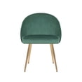 thumbnail image 3 of Porthos Home Daija Velvet Dining Chairs With Stylish Gold Chrome Legs, Supportive Semi-circular Back And Comfortable Cushion (Great As Accent Chairs, Side Chairs Too), 3 of 7