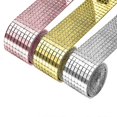 thumbnail image 3 of 1464 Pieces Self-adhesive Mosaic Tiles Golden Square Glass Mirror Diy Craft Decoration Mosaic Tile Mirror Banmo, 3 of 5