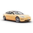 thumbnail image 6 of Rwraps Polka Dot Apricot Orange Gloss Vinyl Film Wrap 59in x 30ft Vinyl Vehicle Car Film Sheet Roll, 6 of 9