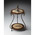 thumbnail image 2 of Butler Specialty Heritage Round Fossil Stone Map Accent Table, 2 of 3