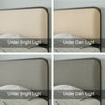 thumbnail image 5 of Harper & Bright Designs Queen Size Metal Platform Bed with Curved Upholstered Headboard and Footboard, Heavy Duty Metal Queen Bed Frame for Bedroom, Beige, 5 of 10