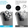 thumbnail image 3 of [2 Pack] Compatible with iPhone 13 Pro Max IBAOLE Lens Protector HD Clear Tempered Glass Back Lens Film Fingerprints & Scratch Resistant Bubble Free Lens Screen Cover for iPhone 13 Pro Max, Black, 3 of 7