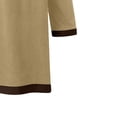 thumbnail image 4 of LEKWK Renaissance Shirt Men Long Sleeve Retro Lace Up Shirts Pirate Medieval Viking Tops Halloween Party Costume Without Belt, 4 of 6