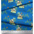 thumbnail image 2 of Soimoi Polyester Crepe Fabric Rabbit,Van & Suitcase Travel Fabric Prints by Yard 42 Inch Wide, 2 of 3