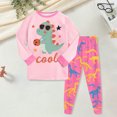 thumbnail image 2 of Hessimy Toddler Boys Girls Spring 2Pcs Thermal Underwear Long Sleeve Shirt Leggings Soft Casual Clothes, Spring Thermal Leggings(Light Pink,6-7 Years), 2 of 5