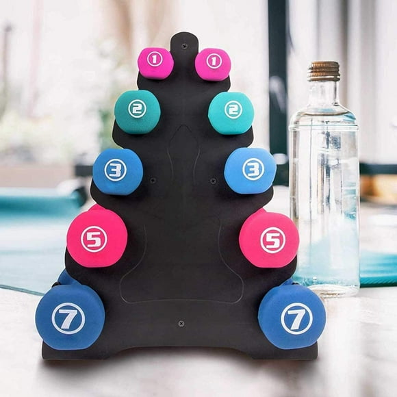 Portable Dumbbell Rack Hand Weight Storage Holder Office 5 Layers Stand Space Saving Organizer