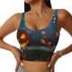thumbnail image 1 of Balery Spooky Halloween Sujetadores deportivos con espalda cruzada para mujer, acolchados, sin costuras, de alto impacto, ideales para yoga, gimnasio, entrenamiento y fitness.-Medium, 1 of 8