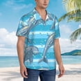 thumbnail image 3 of Balery Dolphin Camisas hawaianas de manga corta para hombre, camisas playeras de corte holgado, camisas de vacaciones con botones,3X-Large, 3 of 7