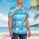 thumbnail image 3 of Fotbe Dolphin Camisa Hawaiana para Hombre Unisex – Camisa Casual de Verano con Botones de Manga Corta de Algodón y Lino,3X-Large, 3 of 7