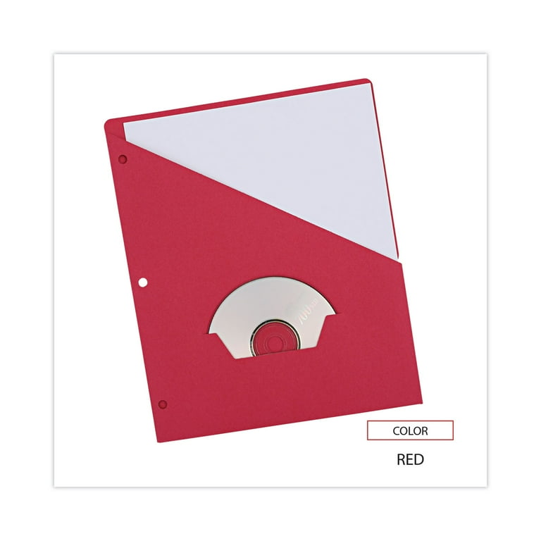 Slash-Cut Pockets for Three-Ring Binders, Jacket, Letter, 11 Pt., 8.5 x 11, Red, 10/Pack Slash-Cut Pockets for Three-Ring Binders, Jacket, Letter, 11 Pt., 8.5 x 11, Red, 10/Pack