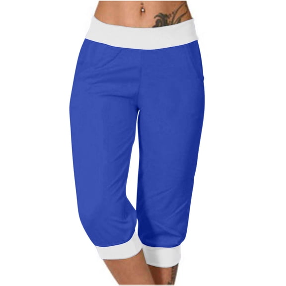 Luvrsol Women's High Waisted Skinny Capri Lightweight with Pockets Moisture Wicking Running, Size S-3XL