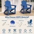 thumbnail image 4 of FOOWIN Folding Rocking Adirondack Chair Set of 2, HDPE Plastic Rocking Chairs for Patio Porch Rocker Chair, Navy Blue, 4 of 8