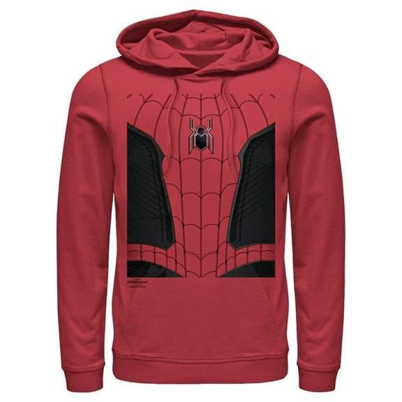 Men's Marvel Spider-Man: No Way Home New Suit Pull Over Hoodie Red X Large
