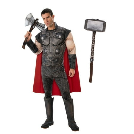 Endgame Thor Plus Adult Costume Kit with Mjolnir Hammer - Size