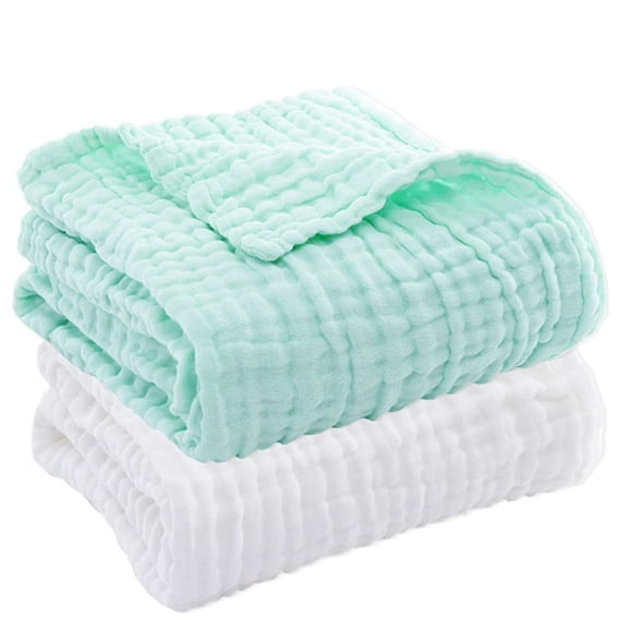 Toallas de baño de muselina para bebés Aablexema, paquete de 2 unidades, 109 x 109 cm
