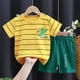 thumbnail image 4 of Conjunto de manga corta para niños, camiseta de verano de algodón para niñas, conjunto de dos piezas para niños, ropa de bebé, ropa moderna de moda para niños, 4 of 5