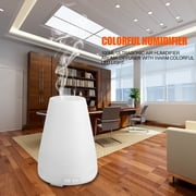100ML Ultrasonic Portable Air Humidifier Aroma Diffuser Aromatherapy Diffuser with Warm Colorful Led Light, Multicolor