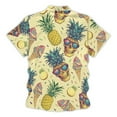 thumbnail image 3 of WOYY Toddler Boys Beach Shirt Pineapple Print Short Sleeve Button Down Shirt, Sizes 4-5T, 3 of 3