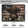 thumbnail image 7 of DISNIMO Car Cargo Mat All Weather Trunk Protection Cargo Liner Heavy Duty Rear Trunk Liner Machine Washable Dog Seat Cover Suitable for Most Cars Models, Highland Cow Daisy American Flag, 7 of 7