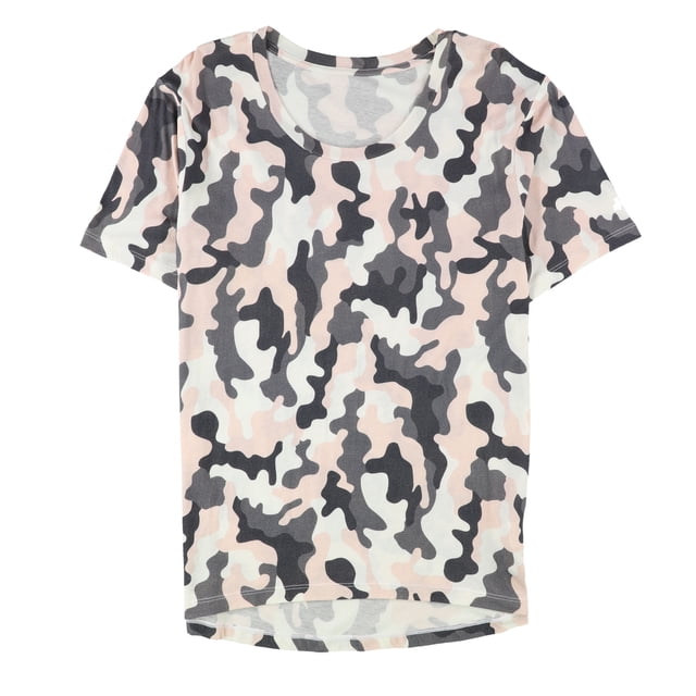 L.A.M. Womens Villa Relaxed Basic T-Shirt, Pink, Small