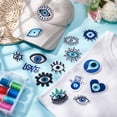 thumbnail image 5 of 15 Pcs Evil Eye Embroidery Patches for Clothes Blue Evil Eye Applique Patch Hamsa Hand Evil Eye Iron Sew on Applique for Clothes Jackets Jeans Bags DIY Embroidery Garment Accessory, 5 of 9