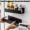 thumbnail image 6 of Punch-Free Magnetic Storage Rack Organize,Space-Saving Kitchen Organizer,Multifunctional Movable Magnetic Shelf,Storage Rack Organizer for Bathroom Kitchen Holding Spices,Jars(27X8CM), 6 of 9