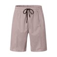 thumbnail image 5 of 2 Piece Short Sets for Men Summer Beach Outfits Striped Texture Zipper Shirts & Shorts Casual Vacation Set, 5 of 5