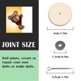 thumbnail image 2 of 10 Sets Doll Joint Connectors Cotter Pin Joints and Wooden Fibreboard Disks Movable Engage Bolt Doll, 2 of 5