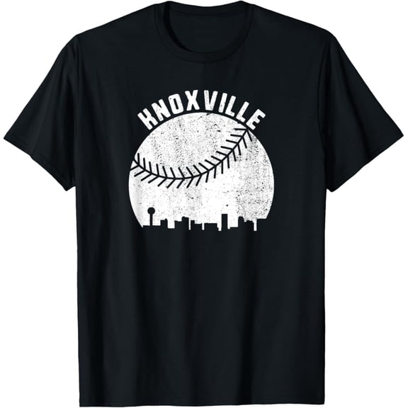 Sam Soft Knoxville Skyline Baseball Fan Vintage Knoxville Tn Baseball T-Shirt Full Size S-5Xl