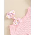thumbnail image 5 of Bagilaanoe Newborn Baby Girl Summer Floral Rainbow Print Sleeveless Bodysuits + Headband 3M 6M 9M 12M 18M Infant Fashion One Piece Jumpsuit, 5 of 7