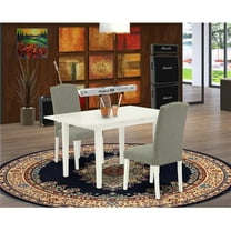 3 Piece Norfolk Kitchen Dinette Set - Linen White