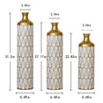 thumbnail image 2 of Aukfa Metal Decorative Tall Floor Vase,Set of 3 Large glazed Vases,22.83"/ 27.17"/31.5" H,Gold, 2 of 7