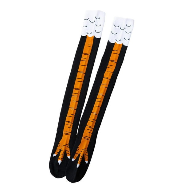 1 par de calcetines con patas de pollo y patas de animal, medias de pantorrilla únicas, largas 55cm