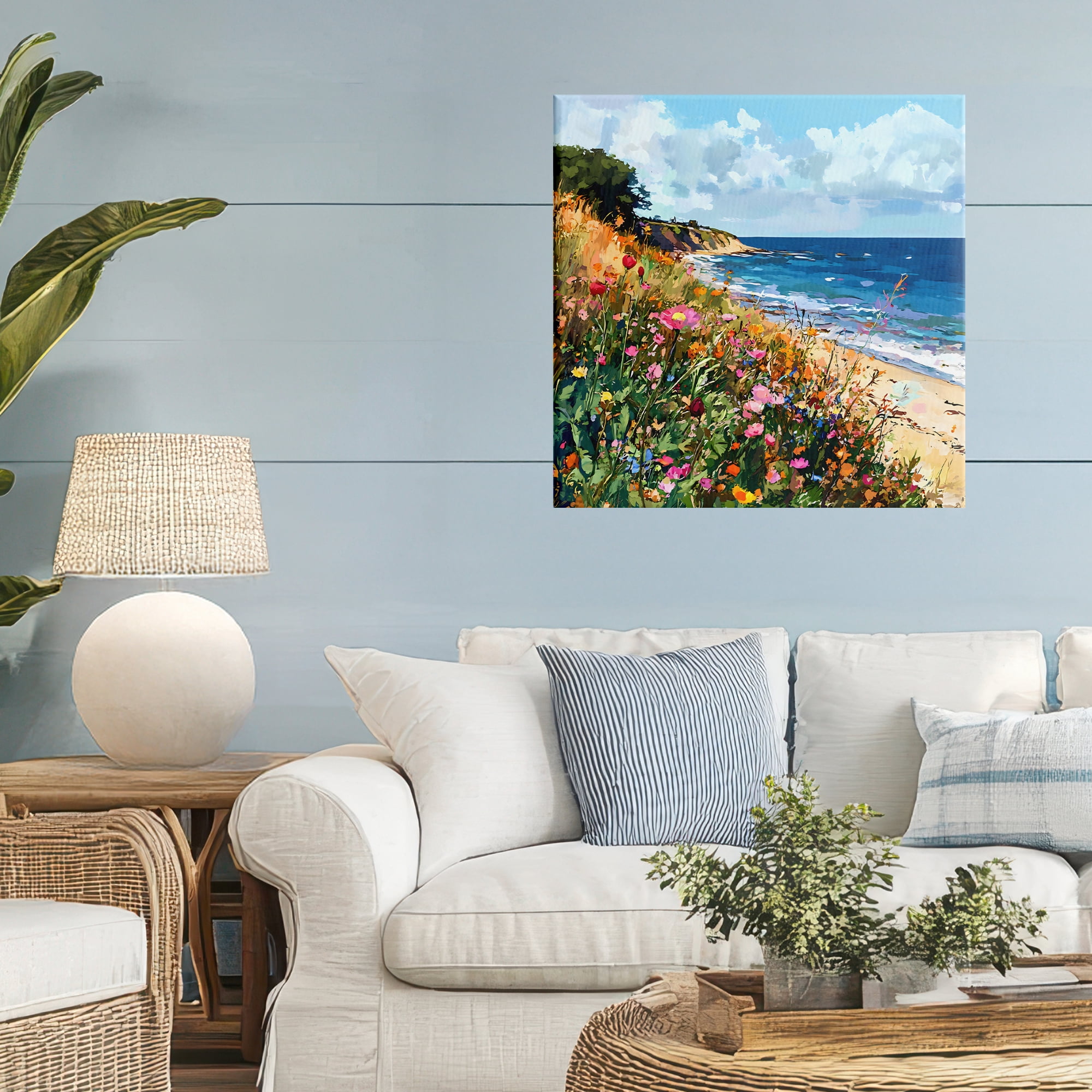 Stupell Industries Enchanted Oceanside Meadow Canvas Wall Art, design by Creative Studio