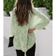 thumbnail image 4 of Blusa Manga Larga Solapa Con Botones Estampado Floral Tops Casuales De Moda Para Mujer Verde L, 4 of 6