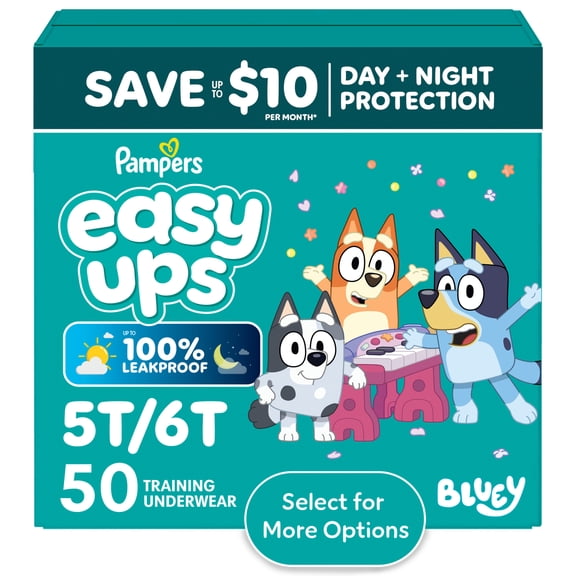 Pampers Easy Up Training Pants Size 7 (5T6T), 50 Count
