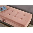 thumbnail image 4 of Bedroom Benches 58.6" Bed Bench Metal Base with Storage Pink Velvet,Bedroom Benches With Storage, 4 of 8