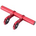 thumbnail image 1 of 1 x bicycle flashlight holder, handlebar, front light extension, holder, double tube, red, 1 of 7