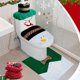 thumbnail image 3 of Juego de fundas de asiento de inodoro para interiores, decoración navideña, alfombras de baño, Año Nuevo, suministros de Navidad para el hogar, 3 of 4