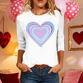 thumbnail image 1 of TaTaai Women's A 3/4 Sleeve Christmas Printed Round-neck Top Gift, 1 of 6