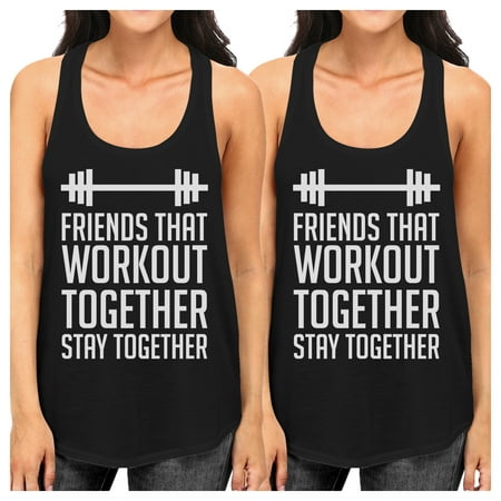Friends Workout Together White Cute Best Friend Tank Tops For (Best Workout Gear Womens)