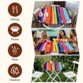 thumbnail image 7 of Colorful Striped Round Tablecloth, Fitted Table Cover with Elastic for 45"-54" Round Tables, Modern Rainbow Abstract Graffiti Art Table Cloth Outdoor Indoor Dinning Party Waterproof Tablecloths, 7 of 7