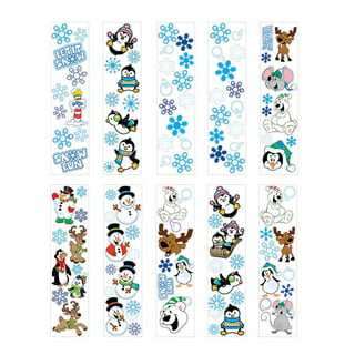 Beistle 24020 Snowflake Stickers, 4.75 x 7.5, Blue/Grey/White