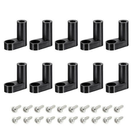 

PCB Plastic Fixed Feet Circuit Board Standoff Black Mounting Spacer 20mm with Screws for Game Console 50 Set