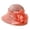 Orange, variant on Women's Organzas Sun Hat Short Brim Flower Party Caps Outdoor Vacation Summer Caps 2026 Ladies Dressy Wedding Hats White