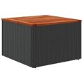 thumbnail image 5 of vidaXL Garden Table Black and Brown PE Rattan Compact Durable, 5 of 5