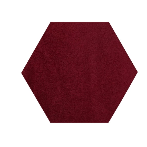 Furnish My Place DC Custom Rug - 9 ft. Hexagon, Burgundy, Indoor Rug for Bedrooms, Hallways, Living Rooms