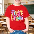 thumbnail image 6 of SGMVNU Kids First Grade T Shirts for Girls Back to School Graphic Tees Short Sleeve Soft Summer Casual Tops, Size 7-8 Years, Red, 6 of 7